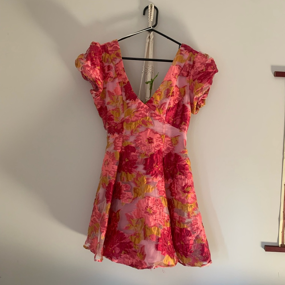 ShowPo puff sleeved mini dress in pink